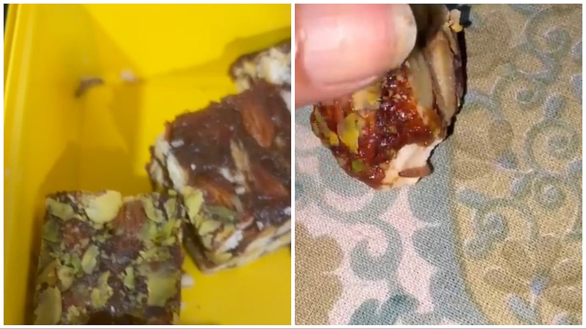 WATCH: Pune Woman Finds Worms In Dry-Fruit Sweets Bought From Hariba Sweets, Alleges Food Safety Lapse