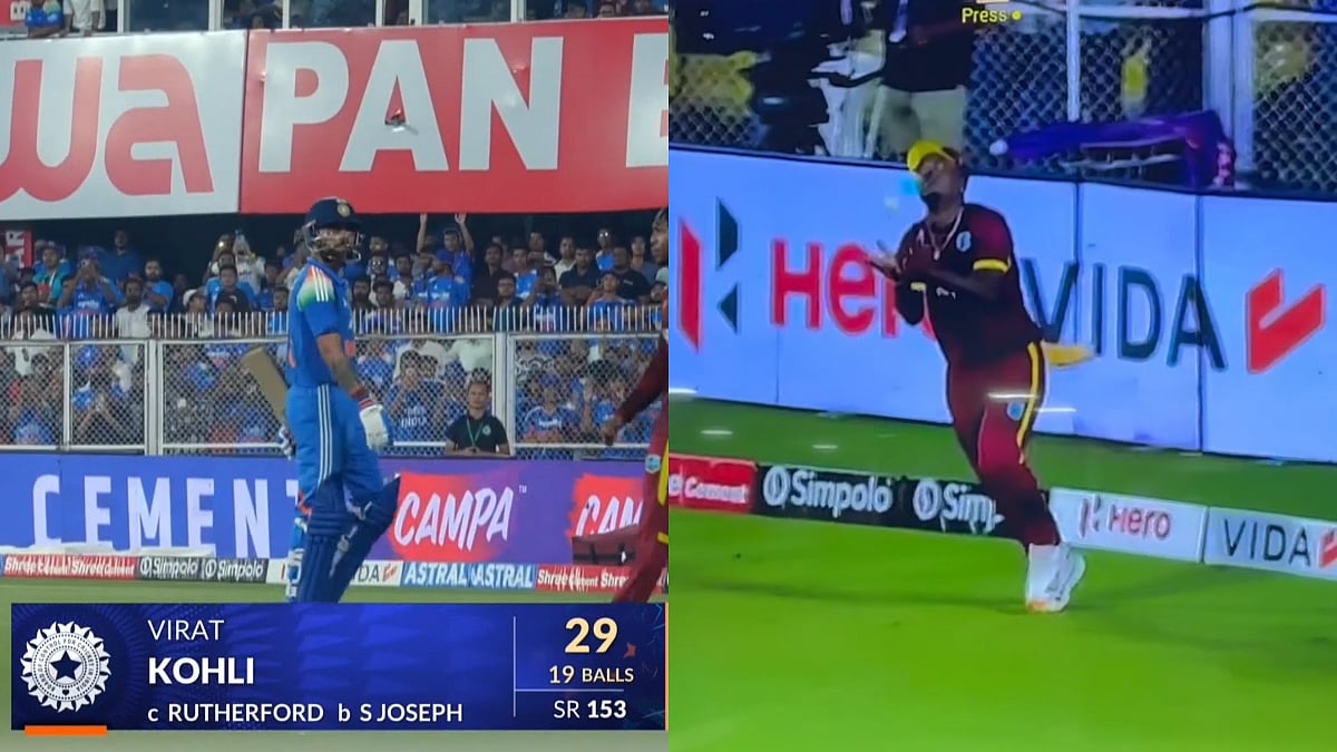 Sherfane Rutherford Pulls Off Stunning Catch To Dismiss In-Form Virat Kohli For 29 In IND Vs WI 2nd ODI; Watch VIDEO