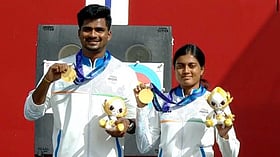 Chikitha Taniparthi and Sahil Jadhav win compound mixed team gold at Asian Games
