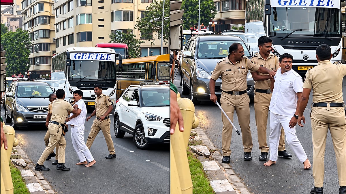 'Punish Him, Whoever He Is': Video Of Man Clashing With Mumbai Police On Marine Drive Goes Viral