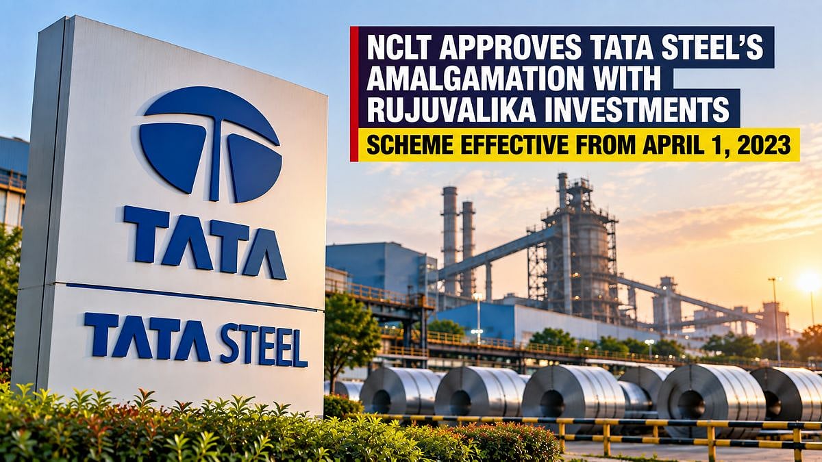 NCLT Approves Tata Steel’s Amalgamation With Rujuvalika Investments, Scheme Effective From April 1, 2023