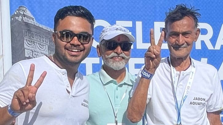 MP’s Neemuch Grandfather, 83, Wins Gold; Grandson Bags Silver At WFC Trisaga Triathlon In Udaipur-Rajsamand