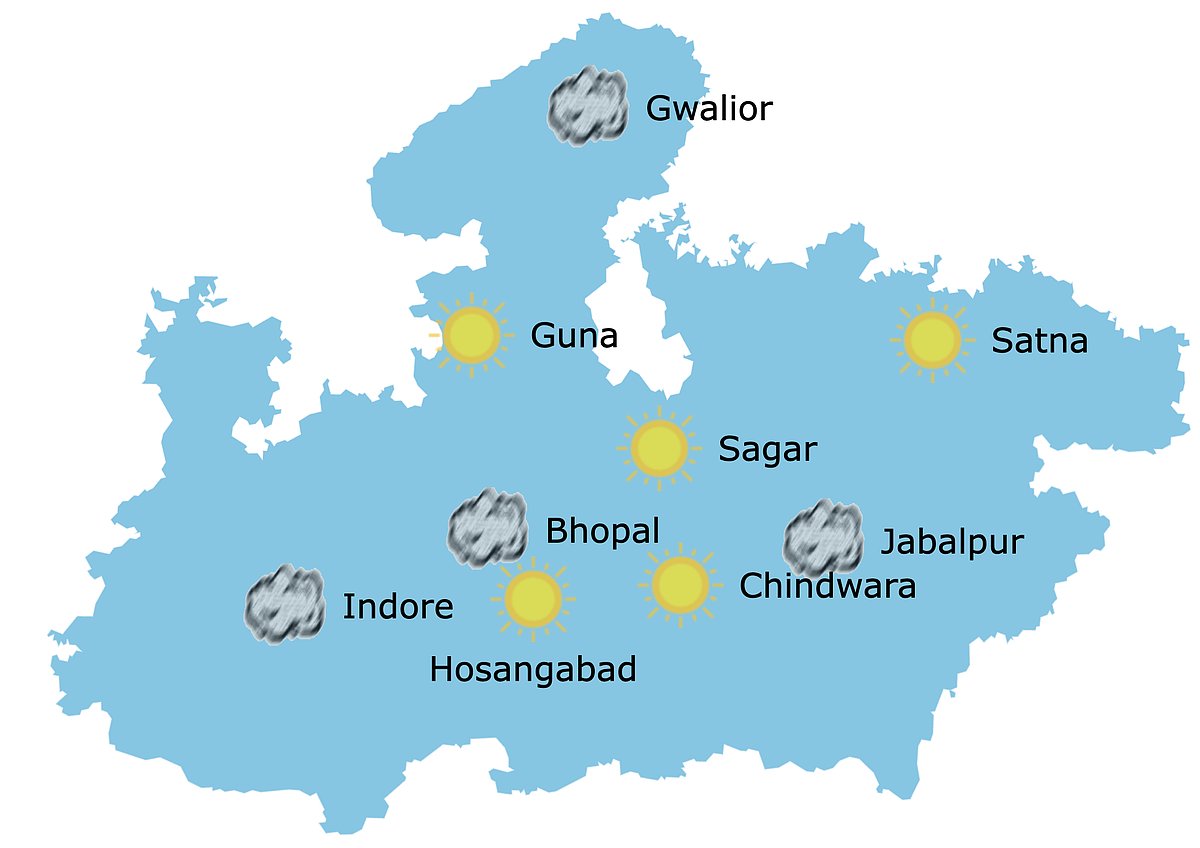 Weather in Madhya Pradesh at 10:20 am