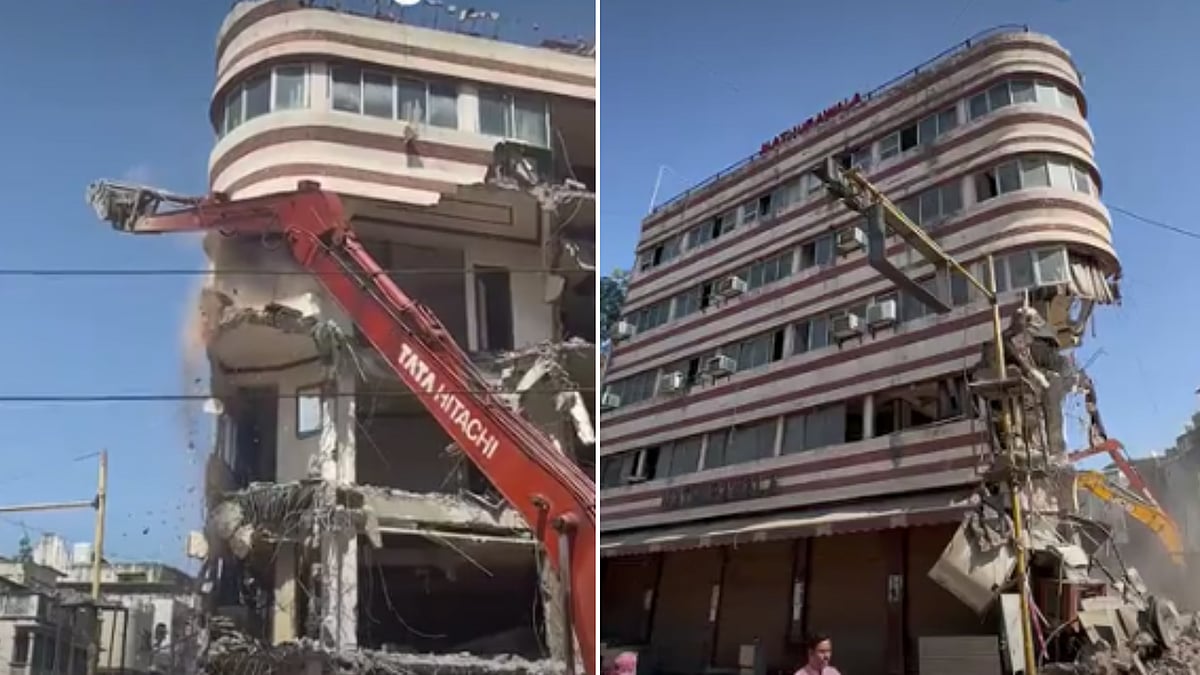 Indore Municipal Corporation Demolishes Portions Of Buildings For Chhawni Road Widening | VIDEO