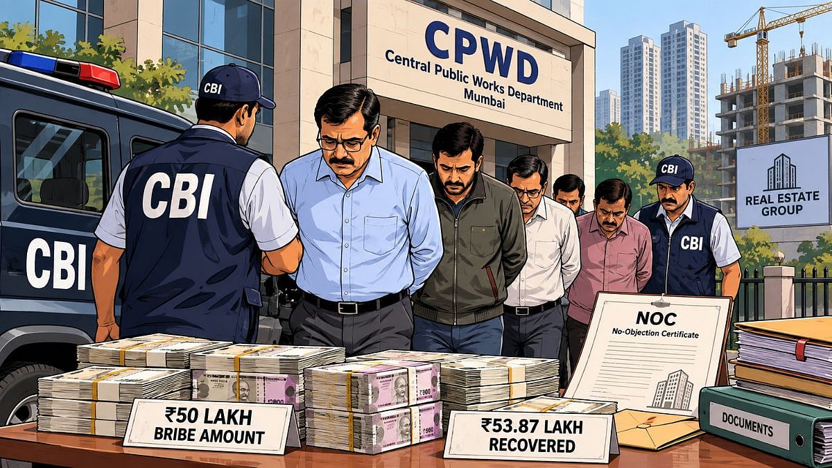 Mumbai Crime: CBI Arrests CPWD Executive Engineer, Relative And 3 Others In ₹50-Lakh Bribery Case