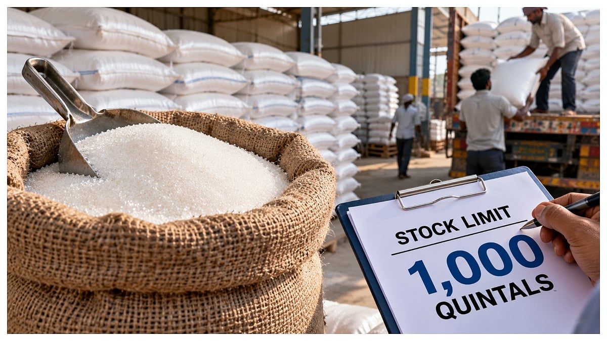 Sugar Stock Limit Cut To 1,000 Quintals, New Rule To Take Effect From October 15