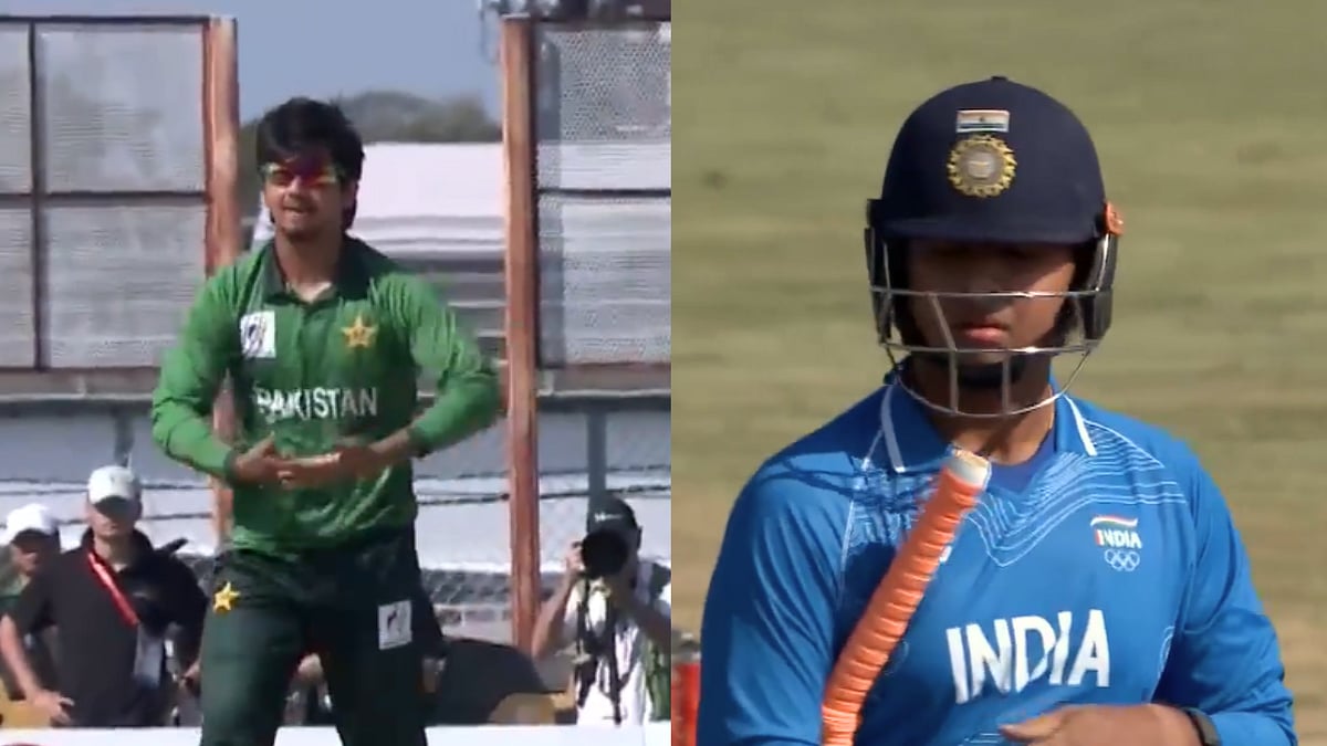 IND vs PAK: Saim Ayub Taunts Vaibhav Sooryavanshi With 'Rocking Baby' Celebration During Asian Games Gold Medal Match | Video