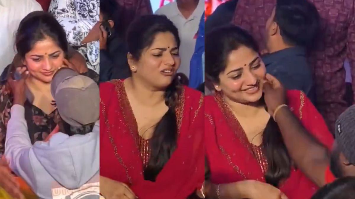 Kannada Actress Rachita Ram’s Birthday Takes Unexpected Turn As Fan Pinches Her Cheek, Here’s How She Reacted - VIDEO