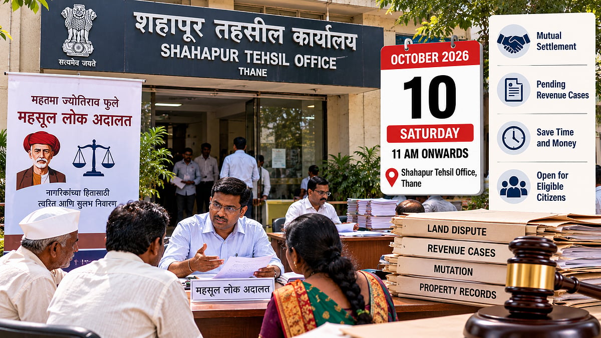 Shahapur To Hold Special Revenue Lok Adalat On October 10 For Speedy Settlement Of Pending Cases