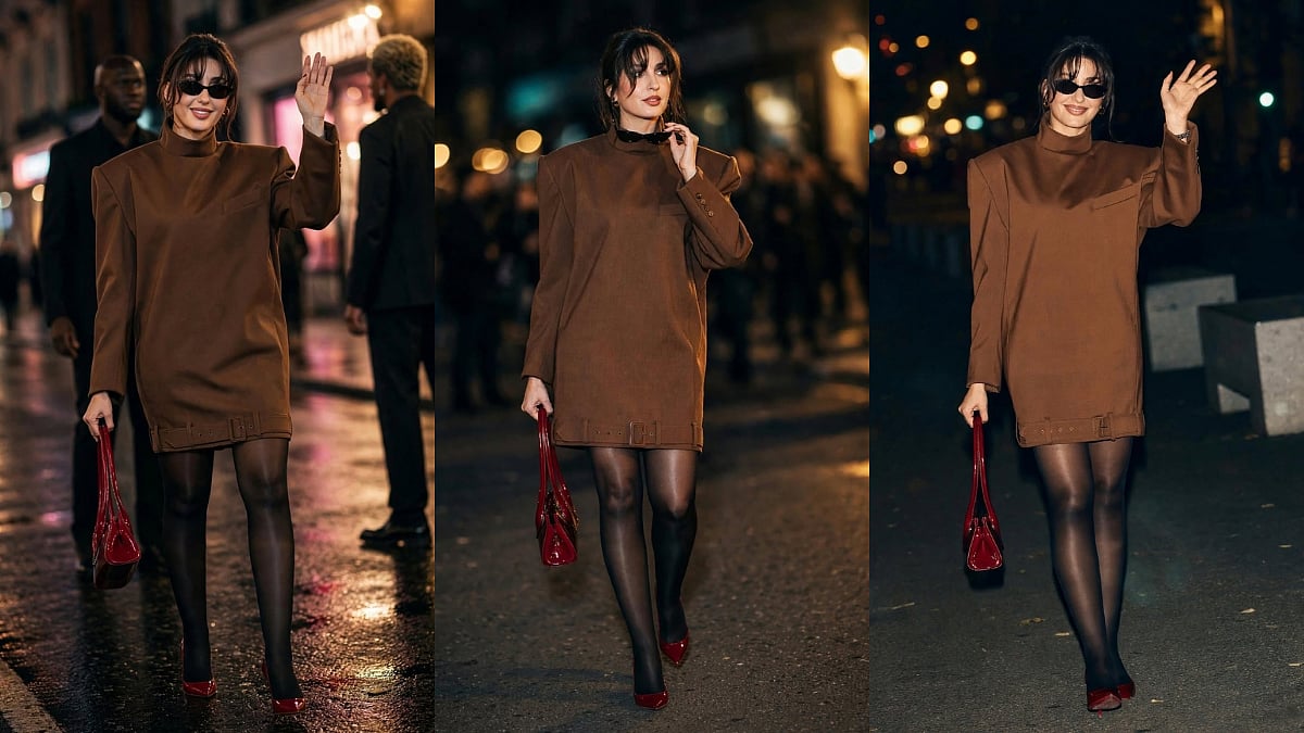 Nora Fatehi Takes Over Louboutin's Paris Fashion Week Show In Chocolate-Brown Mini Look, Cherry-Red Heels
