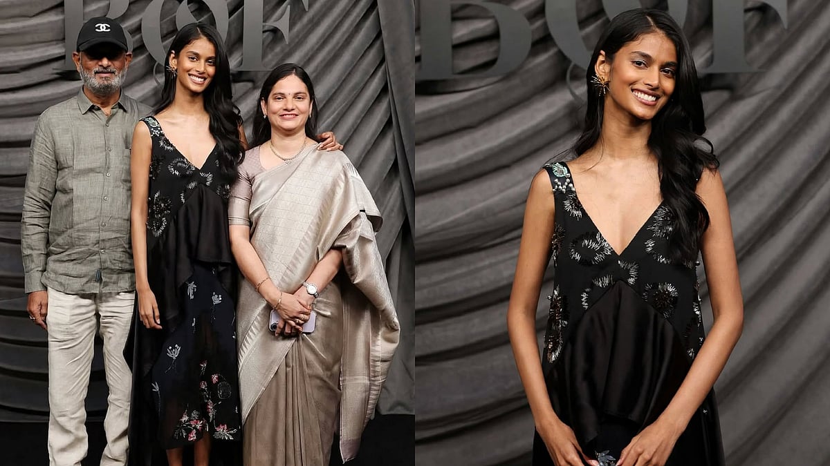 Indian Model Bhavitha Mandava Debuts At BoF 500 Gala, Walks The Paris Red Carpet With Her Parents In Chanel Dress