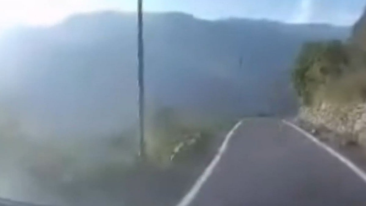 22 Seconds Of Terror: Car Loses Control, Hits Pole And Plunges Into 100-Metre Gorge In Uttarakhand - VIDEO
