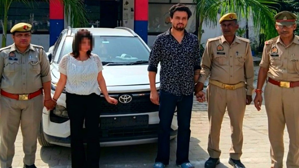 On Cam: Caught With 'Lover', Husband Tries To Flee With Wife Clinging To Car Bonnet In Meerut; 2 Arrested