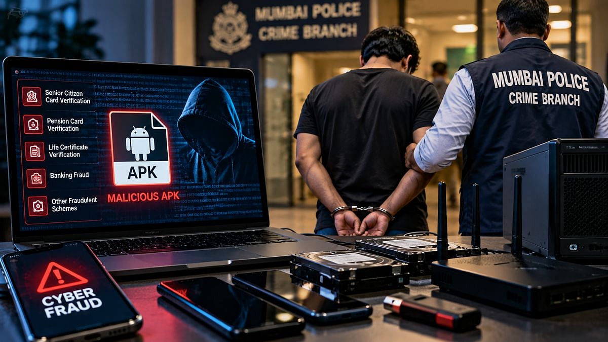 Mumbai Crime Branch Arrests 36-Year-Old BTech Dropout Over 2,805 Malicious APKs Linked To ₹15.75-Crore Cyber Fraud