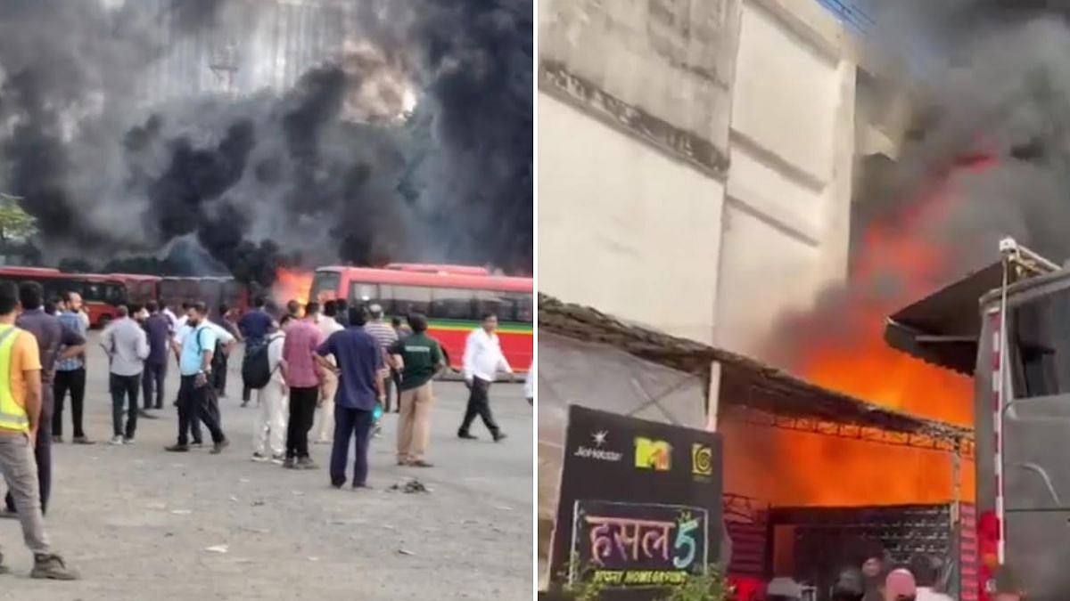 8-10 BEST CNG Buses Catch Fire At Anik Depot Near Sion; Separate Blaze Erupts At Goregaon Film City