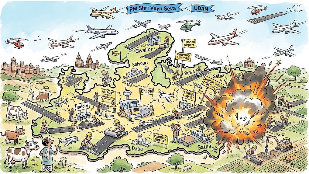 Madhya Pradesh Plans Airport Every 150 Km, Airstrip Every 75 Km And Helipad Every 45 Km