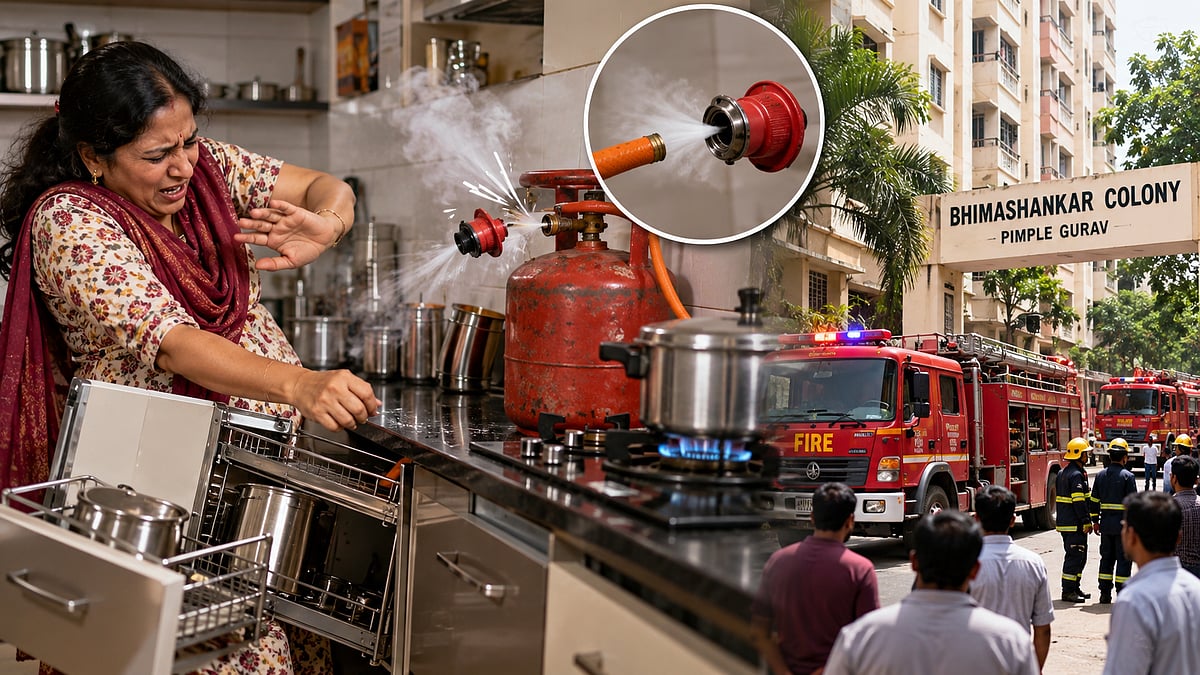 ‘Gas Cylinder Blast’ Panic In Pune: Woman Injured After LPG Regulator Comes Off With Loud Bang