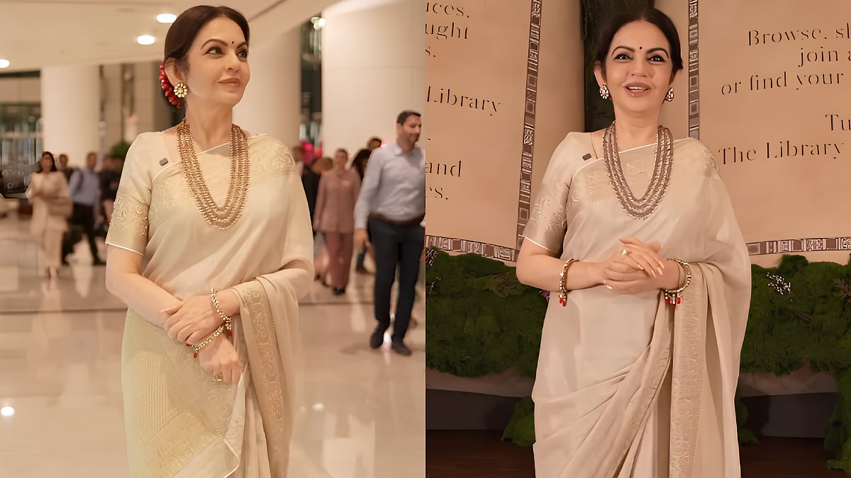 Nita Ambani Honours Telugu Heritage In Guttapusalu Necklace, Pairs With Stunning Silk Saree - Check Out 