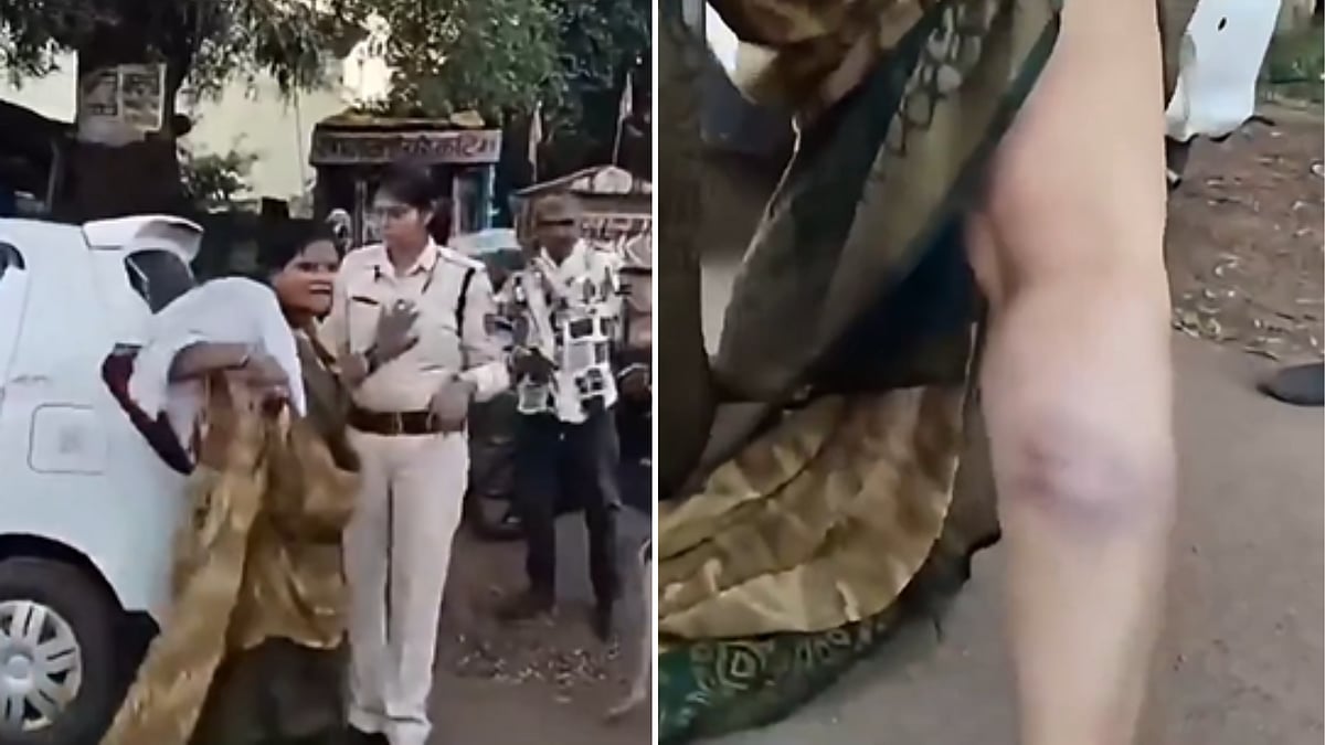 'Yeh Mari Hai,' Elderly Woman Alleges Policeman Beat Her With Stick In Madhya Pradesh’s Katni; Reason Unclear | VIDEO
