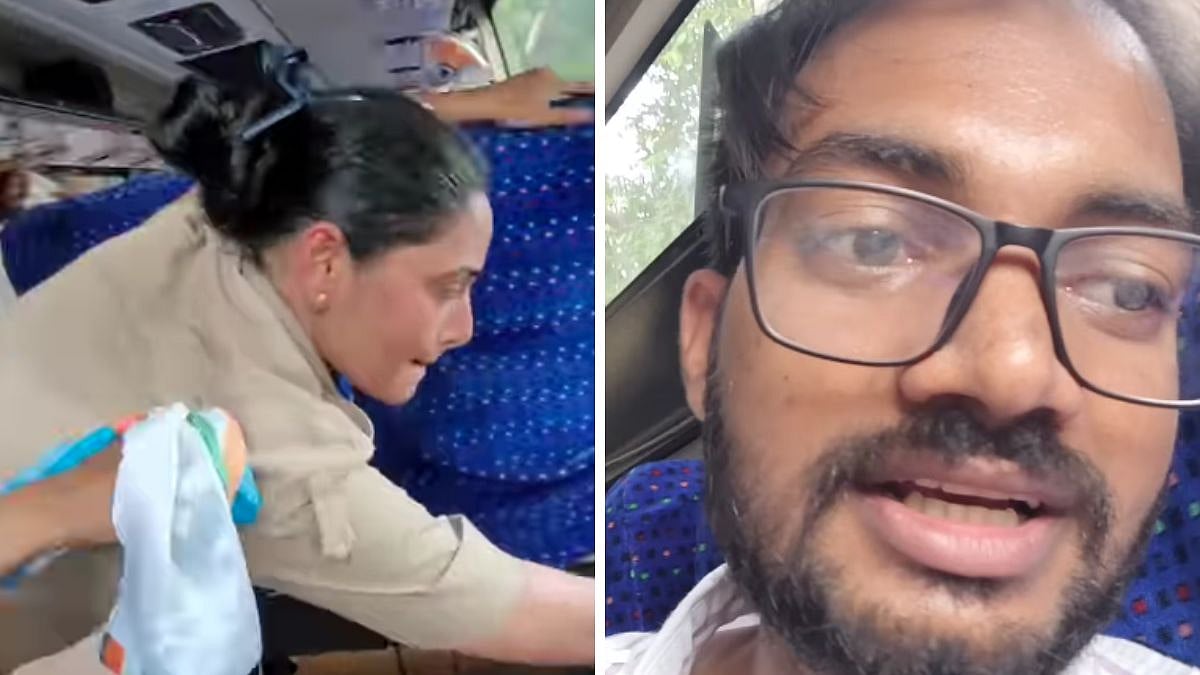'Didi, Please Mujhe Jaane Do': Man Claiming To Be Journalist Hilariously Pleads With Female Delhi Cop During CEC Protest; VIDEO Goes Viral