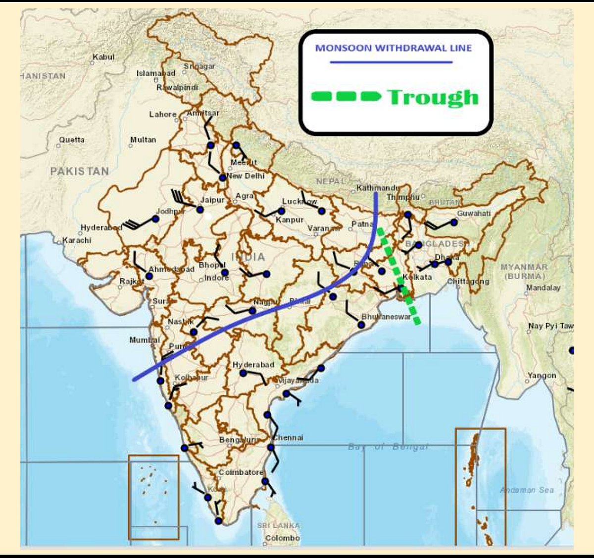 Weather systems affecting Madhya Pradesh at present