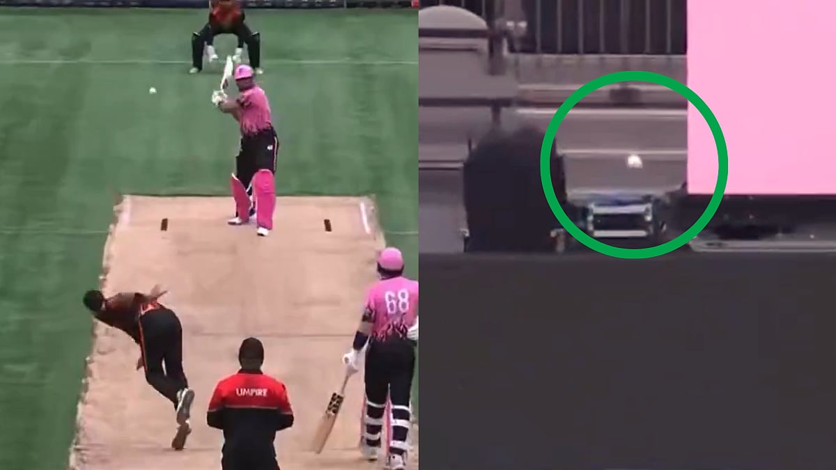 Cricket's Strangest Moment? Ali Khan's Bouncer Flies Over Kieron Pollard & Wicketkeeper Before Producing Bizarre Result | Video