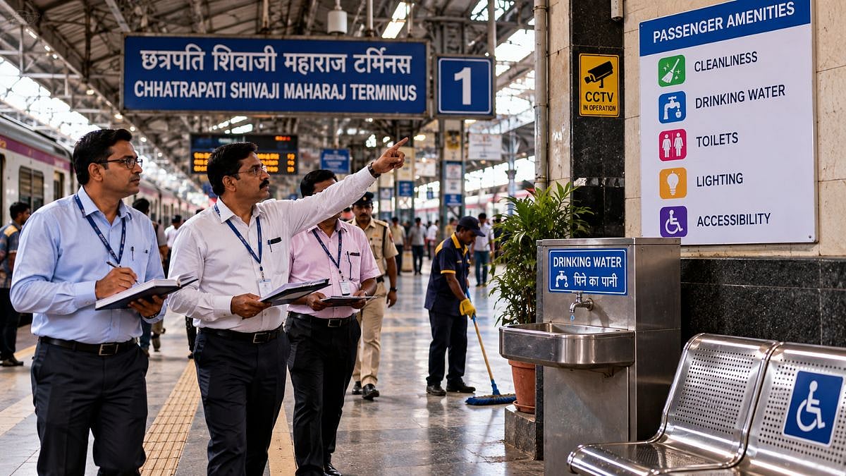 Central Railway Tightens Inspections At 75 Stations; Monthly Checks For Officers, Weekly For Supervisors
