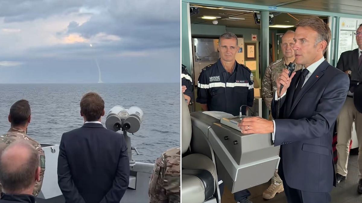 France Test-Fires M51.3 Nuclear-Capable Missile From Submarine For First Time; President Emmanuel Macron Witnesses Launch | VIDEO