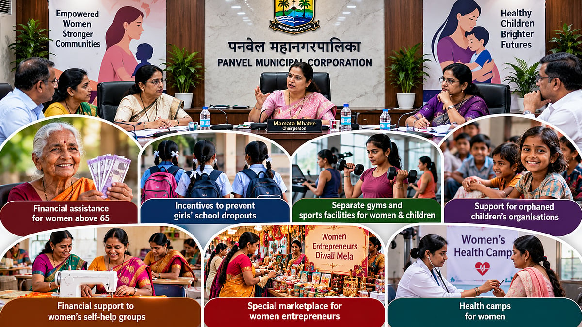 Panvel PMC Plans Aid For Elderly Women, Schoolgirls And Self-Help Groups; Diwali Market Also Proposed