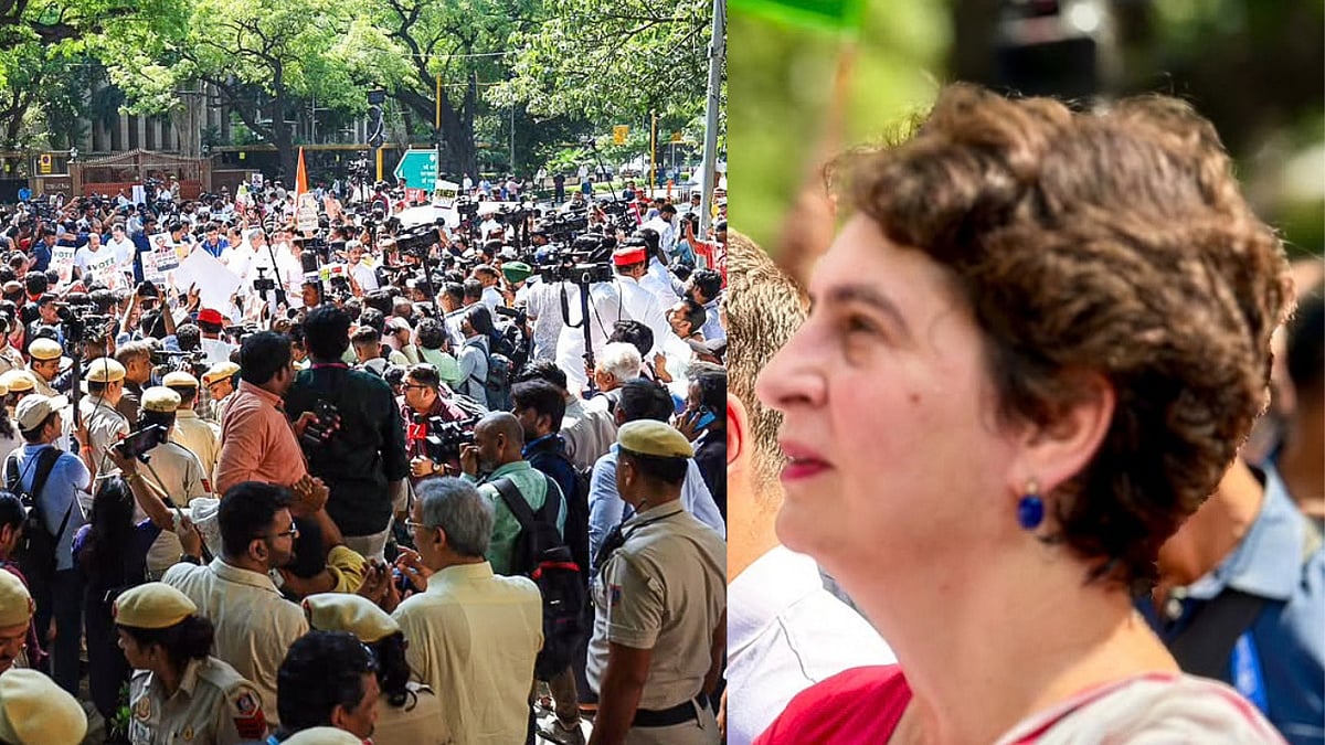 Congress Leader Priyanka Gandhi Vadra Briefly Detained During INDIA Bloc March To EC Office; Later Released | VIDEO