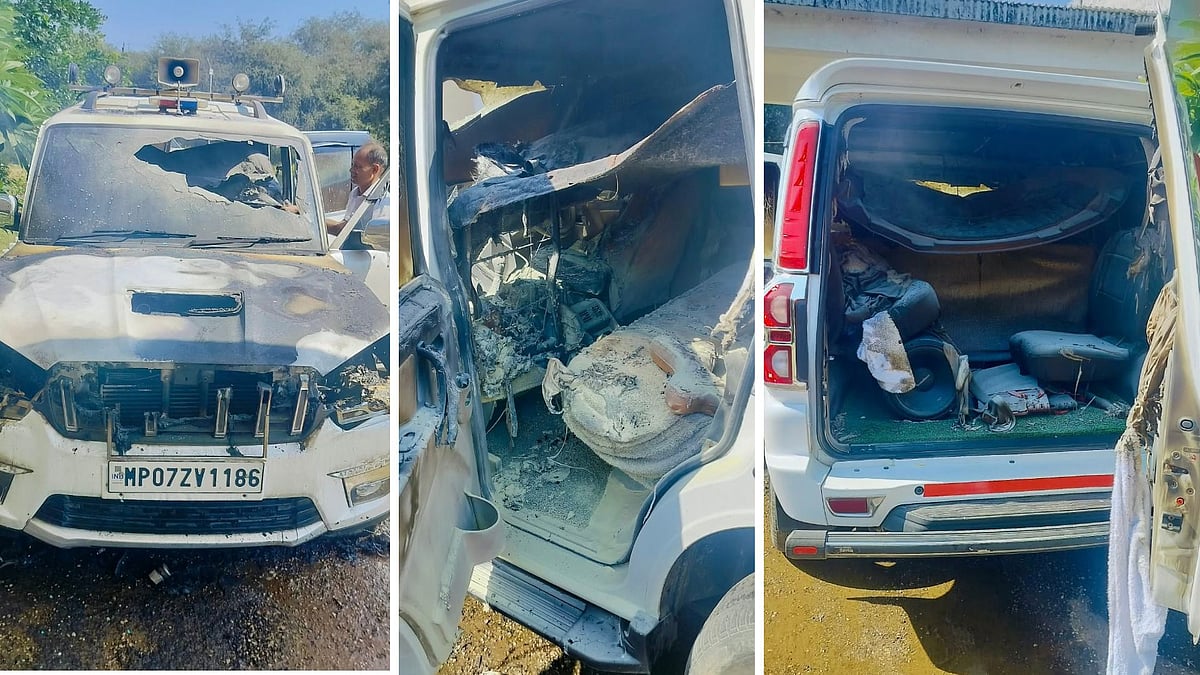 Government Vehicle Catches fire: Massive Fire Breaks Out At Deputy Collector’s Official Car Outside Kuno Rest House