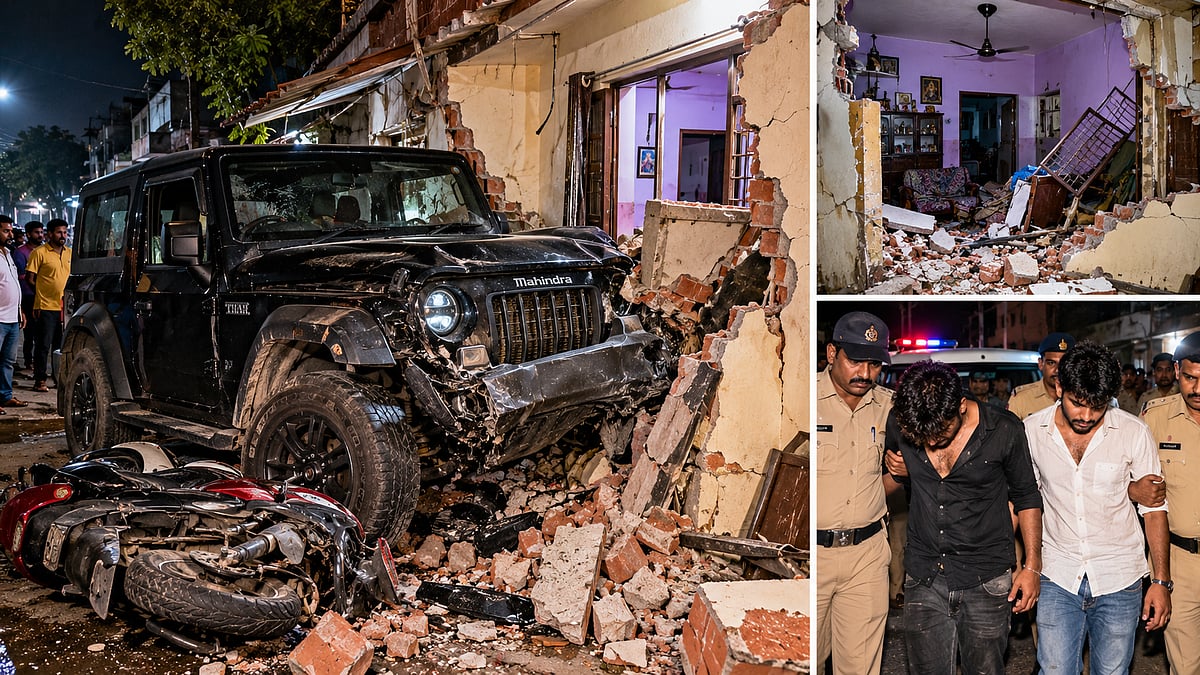 Virar: Speeding Mahindra Thar Crashes Into House, Damages 2 Motorcycles; Driver, Friend Held By Villagers