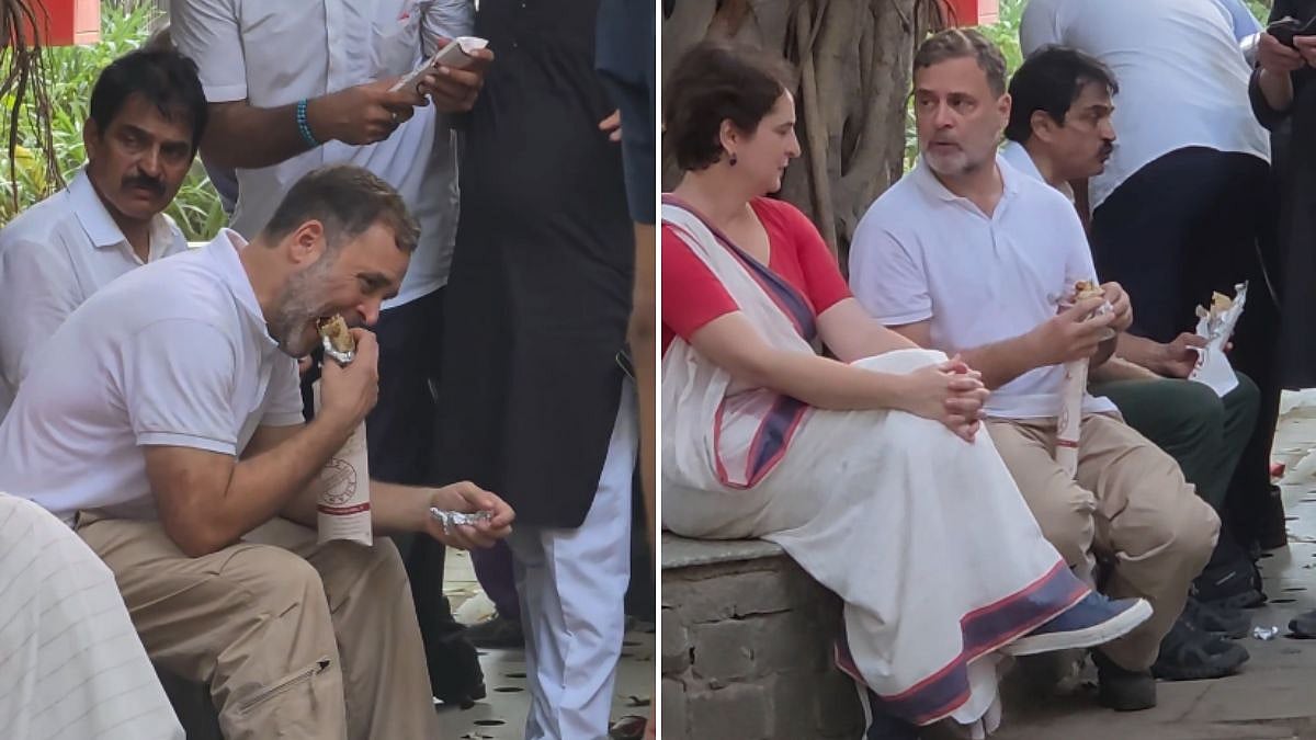 ‘Pitru Paksha Mein Non-Veg?’: Rahul Gandhi Faces Backlash For Eating 'Chicken Roll' At Delhi Protest - VIDEO
