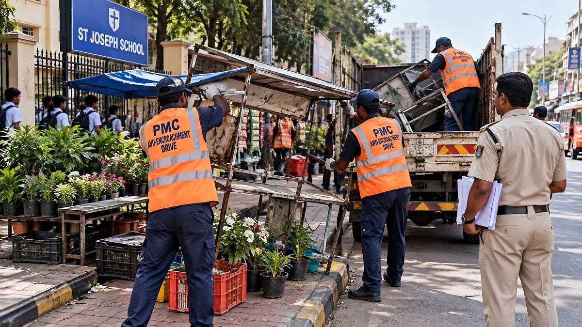 Panvel Municipal Corporation Intensifies Anti-Encroachment Drive In Kalamboli, Kharghar, Kamothe And Navde; Collects ₹40,000 Fine