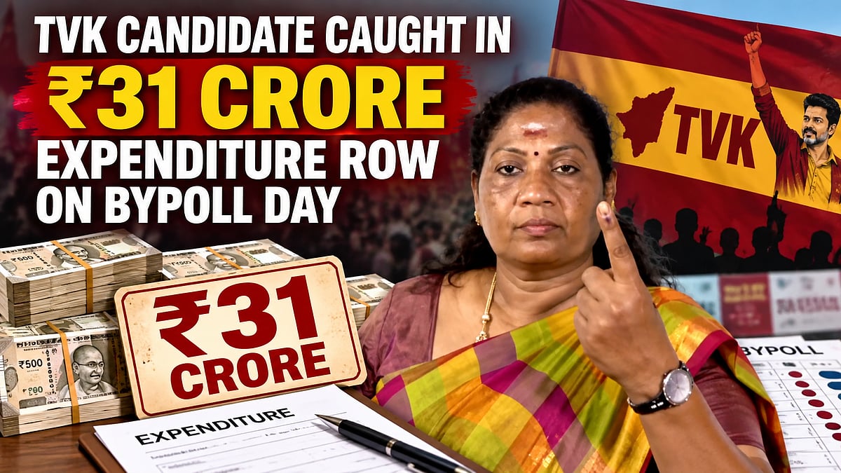 Tamil Nadu Bypoll TVK's P Sathyabama Faces ECI Complaint Over Viral Video Claiming ₹31 Crore Election Spend
