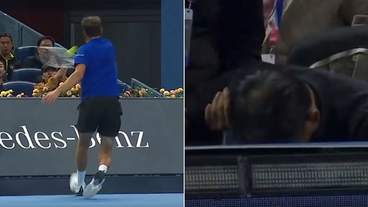 WATCH: Daniil Medvedev Disqualified After Ball Hits Fan In Eye During Novak Djokovic China Open Semi-Final