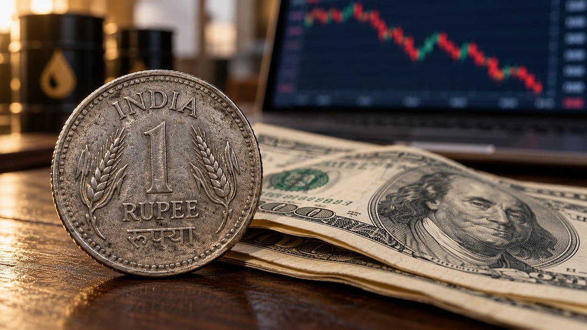 Rupee Slips to 96.39 Against Dollar, Oil Prices and FII Selling Weigh