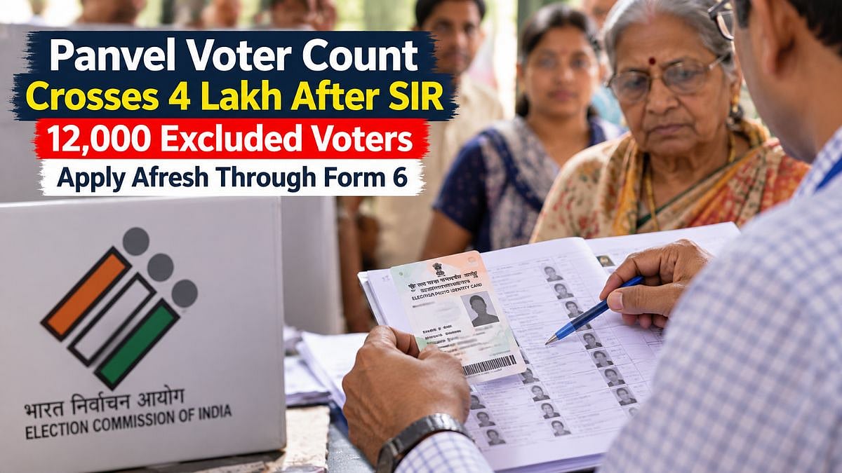 Panvel Voter Count Crosses 4 Lakh After SIR; 12,000 Excluded Voters Apply Afresh Through Form 6