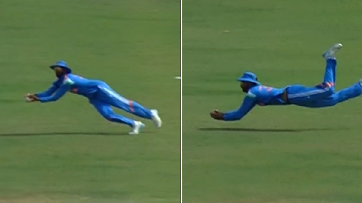 Devdutt Padikkal Pulls Off Stunning Catch In IND A Vs AUS A Clash | VIDEO