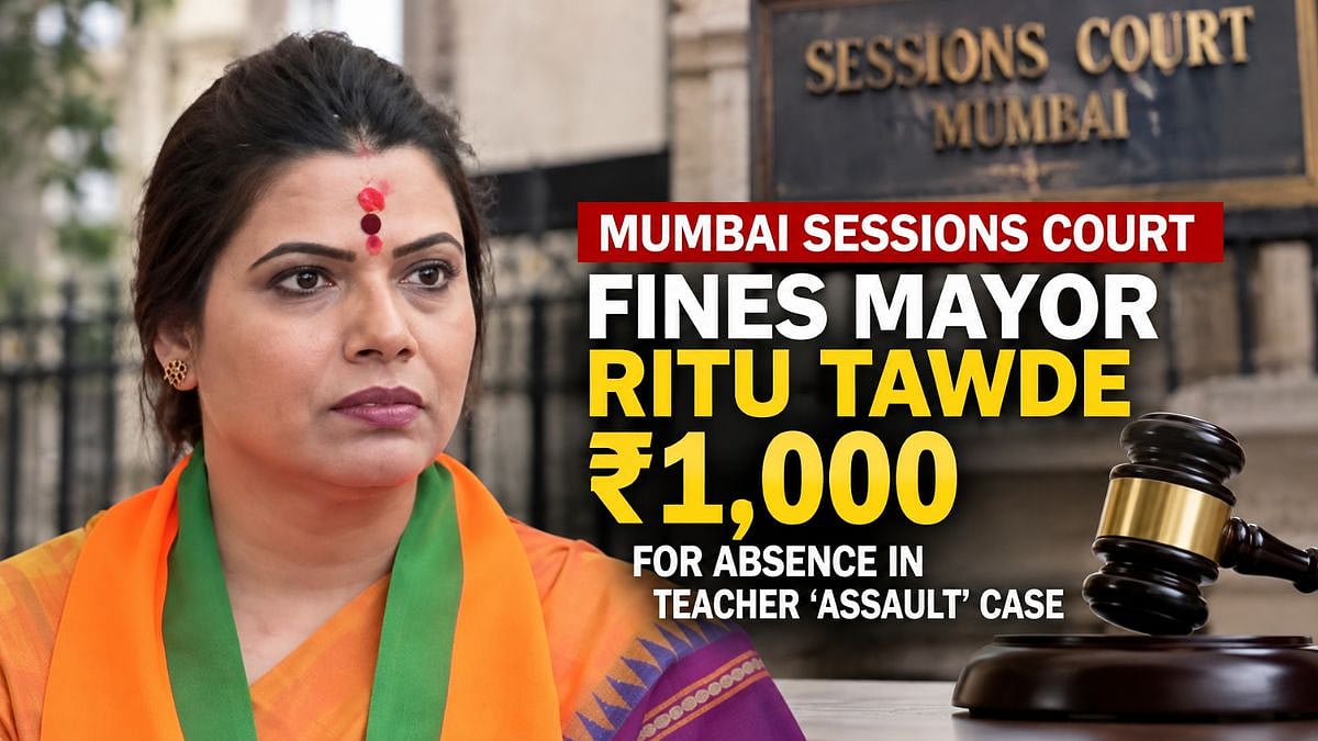 Mumbai Sessions Court Fines Mayor Ritu Tawde ₹1,000 For Absence In 2016 School Teacher ‘Assault’ Case