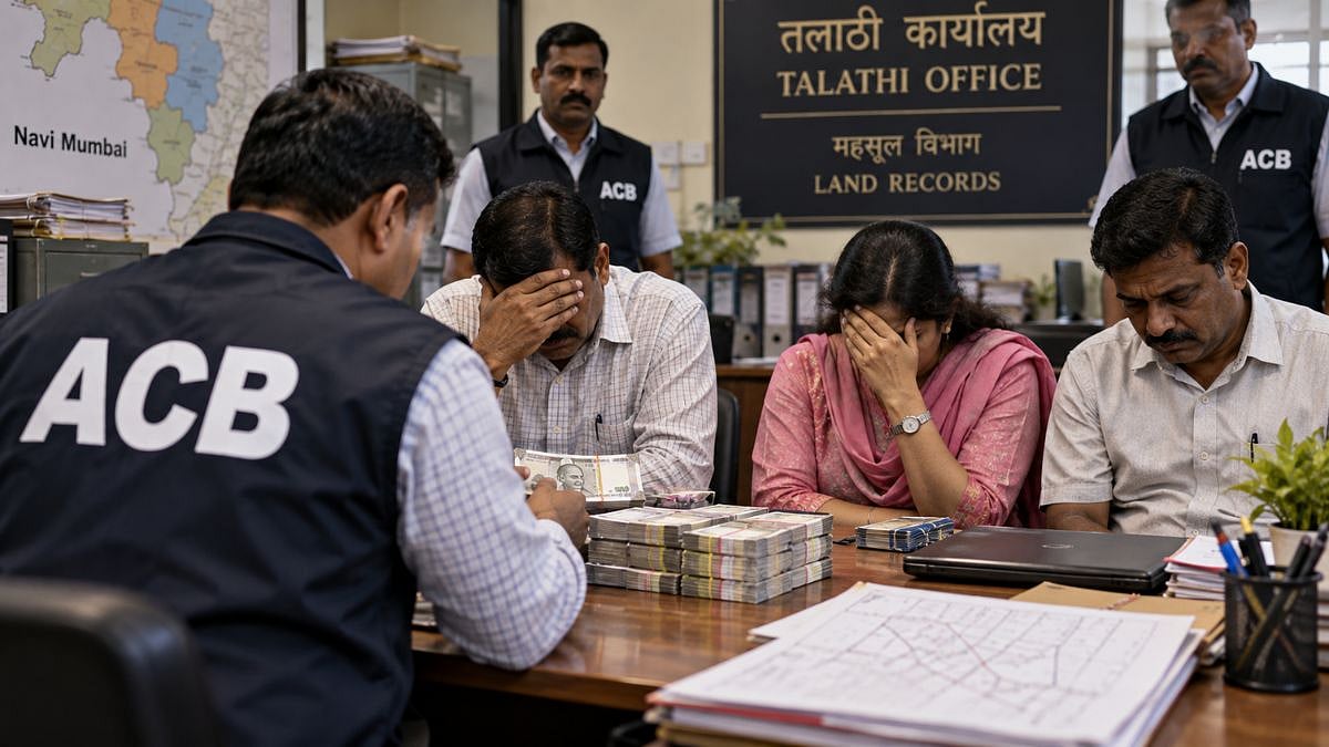 Navi Mumbai Crime: Anti-Corruption Bureau Catches Circle Officer, Talathi, Assistant In Alleged ₹1 Lakh Bribe Case