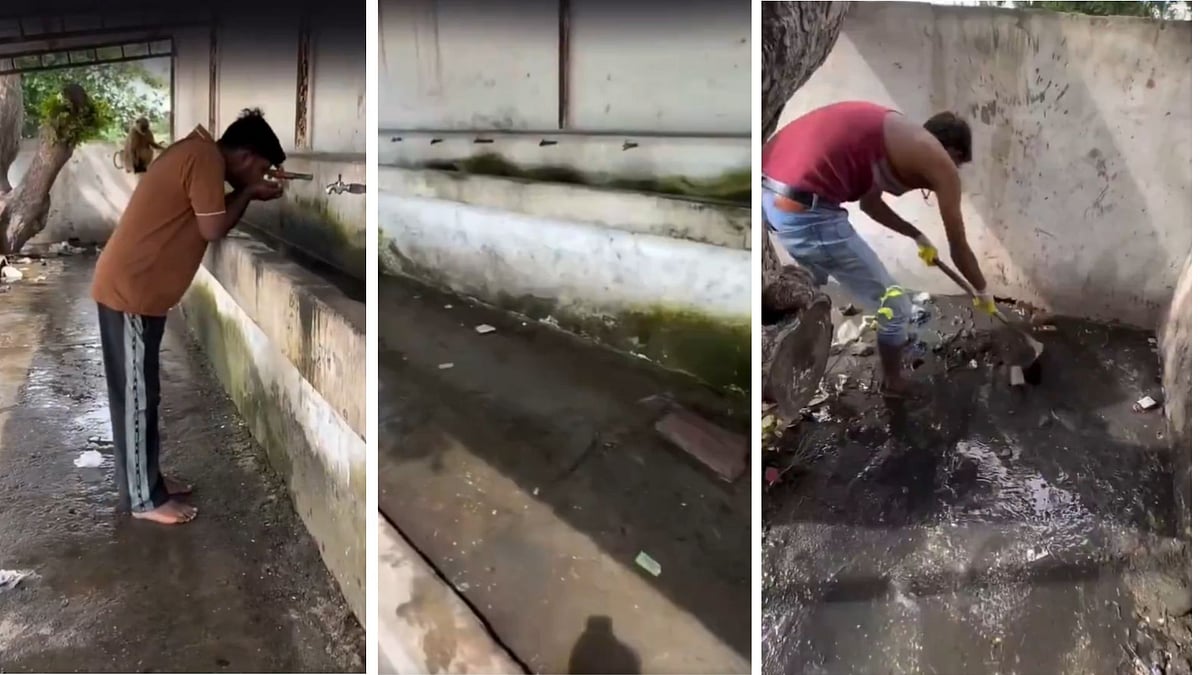After Bittu Tabahi's River Cleaning Mission, Sagar's 'Ram Doots' Clean Filthy Drinking Water Facility At Temple Complex | VIDEO
