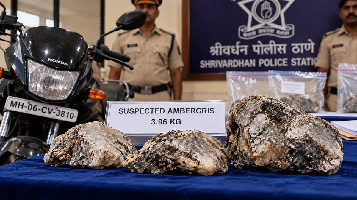 Navi Mumbai Crime: 3.96 Kg Suspected Ambergris Worth ₹3.96 Crore Seized, 3 Arrested In Shrivardhan
