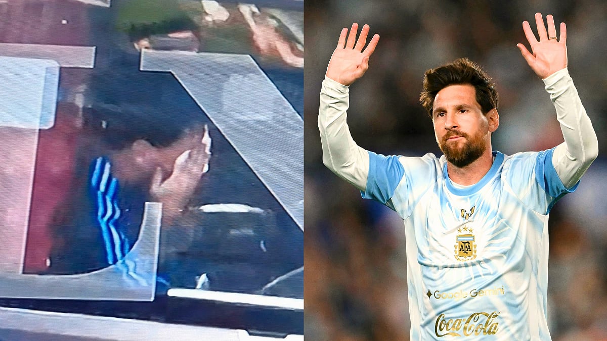 Lionel Messi Wipes Away Tears On Team Bus As Thousands Of Argentina Fans Gather To Witness His Farewell Match | Video