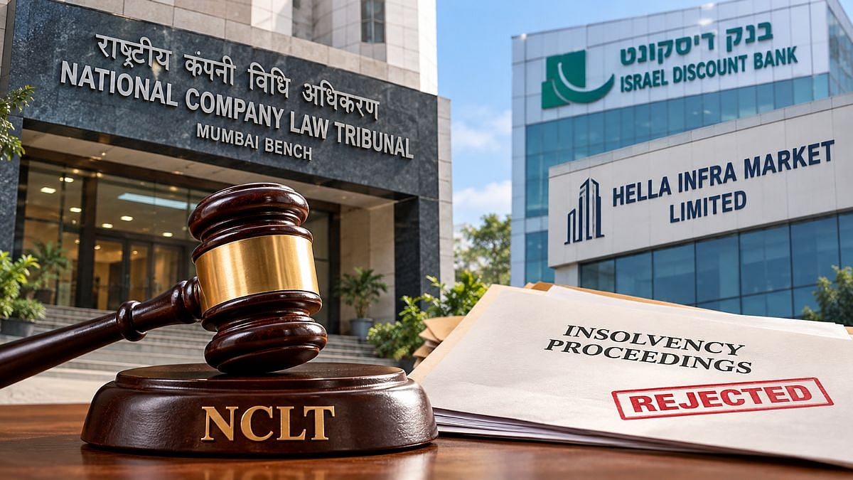 Mumbai NCLT Rejects Israel Discount Bank’s Insolvency Plea Against Hella Infra Market Over ₹69.20 Crore Claim