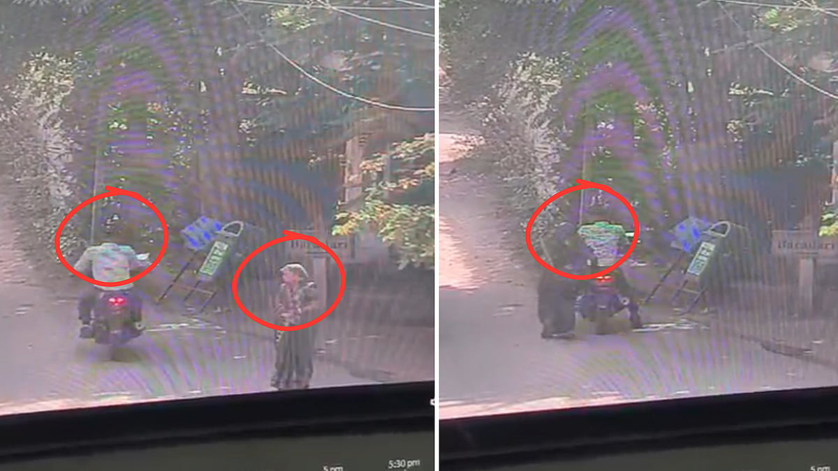 Newly Married Woman Flees With Lover From Outside Gwalior Zoo While Husband Parks Bike; CCTV Footage Surfaces