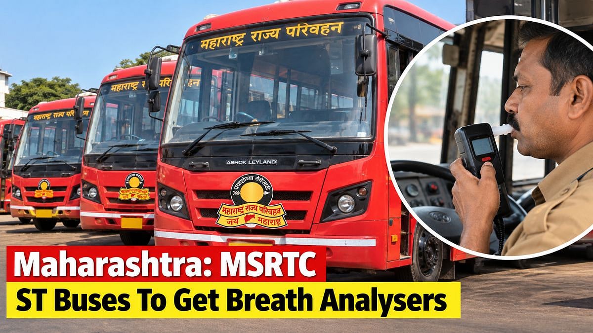 Maharashtra: MSRTC To Equip 5,300 New ST Buses With Breath Analysers To Prevent Drunk Driving