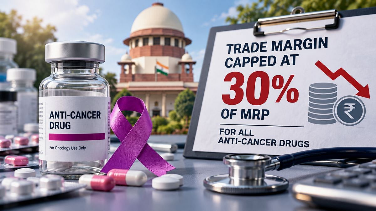 Centre To Cap Trade Margins At 30 Per Cent Of MRP For 110 Anti-Cancer Drugs, Including 35 Patented Medicines