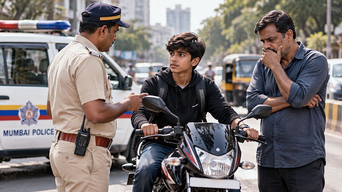 Mumbai: Sakinaka Police Book Father For Allowing 15-Year-Old Son To Ride Motorcycle Without Licence