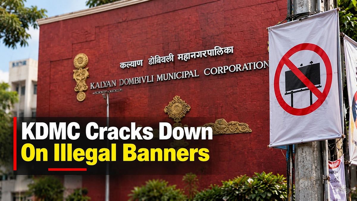 KDMC Cracks Down On Illegal Banners, Books Case Against 4 Unidentified Persons In Kalyan East